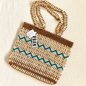 NWT UrbanOutfitters Beaded Summer Tote Bag
